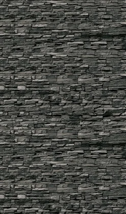 Panneau mural de salle de bains l.150x255 cm, décor parement ardoise, DécoDesign-Schulte Discount