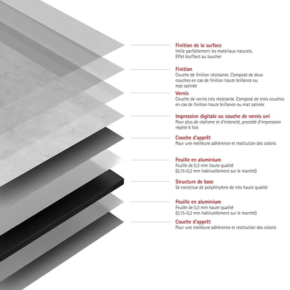 Schulte Panneau mural de salle de bains l.100x255 cm, décor béton Softtouch, DécoDesign