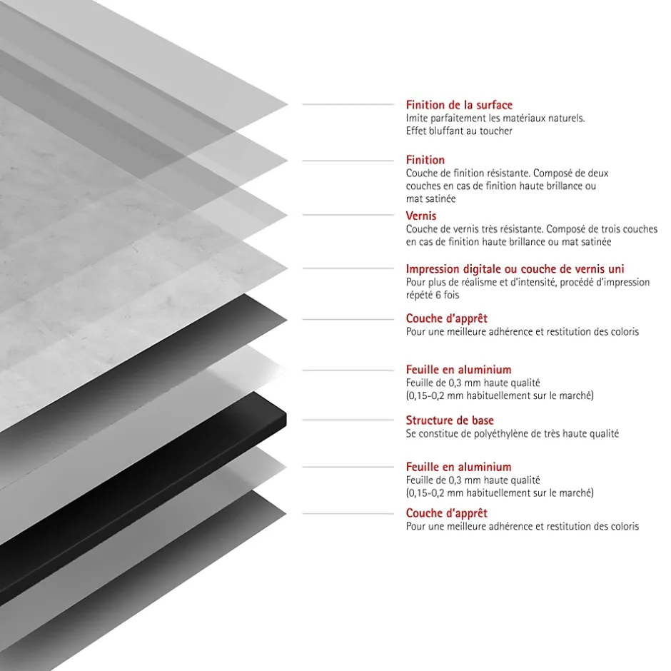 Schulte Panneau mural de salle de bains l.100 x H.210 cm, effet béton ciré, DécoDesign