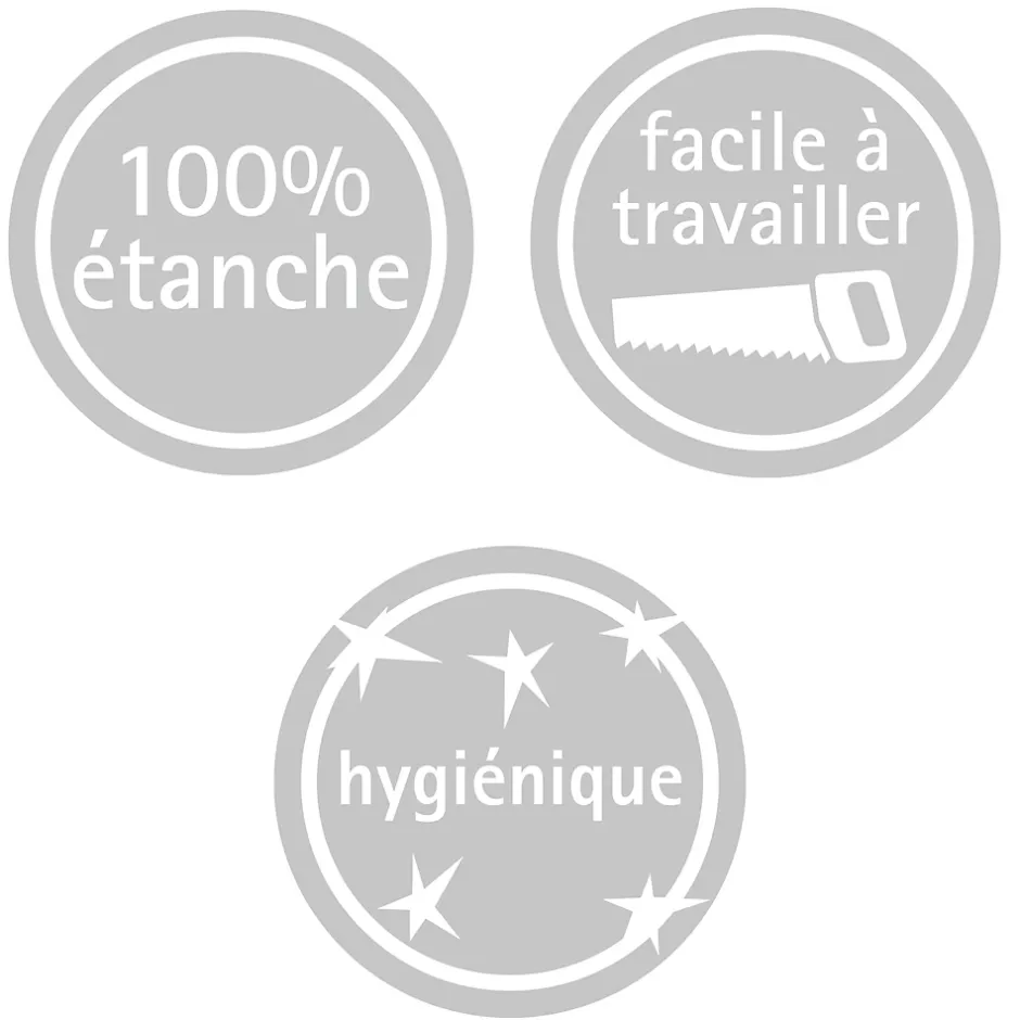 Schulte Panneau mural de salle de bain l.100 x H.255 cm, marbre marron, Décodesign vendu par 2