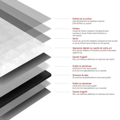 Panneau mural de salle de bains l.100 x H.210 cm, effet marbre blanc, DécoDesign-Schulte Outlet