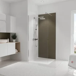 Schulte Panneau mural de salle de bains l.90 x H.210 cm, taupe, DécoDesign Couleur