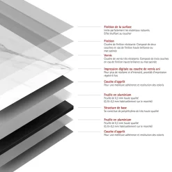 Panneau mural de salle de bains l.100 x H.210 cm, effet marbre de Carrare, DécoDesign-Schulte Clearance