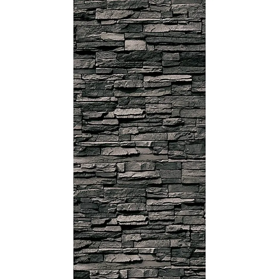 Schulte Panneau mural de salle de bains l.100 x H.210 cm, effet parement pierre gris, Décodesign vendu par 2