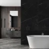 Panneau Mural Douche SPC/PVC Décor Marbre Noir satiné - 90x260cm - 2,34M²-Decoon Clearance