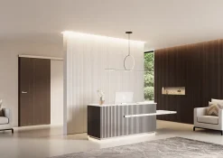 Panneau mural MDF massif MICRO WAVY Blanc satiné 2760x495x12 mm-Hardwarexchange Hot