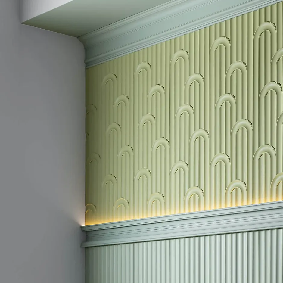 Orac Decor Panneau mural motif Art Déco - - L200xp1.2xH25cm - Carton complet 10 panneaux - W212