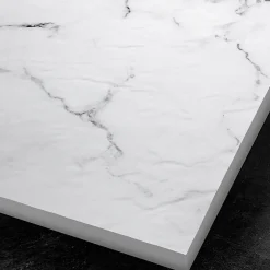 Autres Panneau mural pour salle de bain resine effet marbre blanc 250x120 cm Natte d'etancheite periferique integree