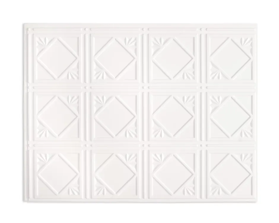 Panneau mural PVC 3D Artnuvo blanc 47 x 61,7 cm-Innovera Decor Online