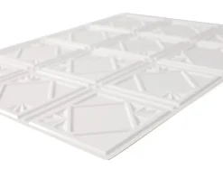 Panneau mural PVC 3D Artnuvo blanc 47 x 61,7 cm-Innovera Decor Online