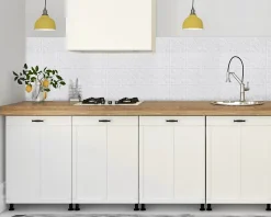 Innovera Decor Panneau mural PVC 3D Empire blanc 47 x 61,7 cm