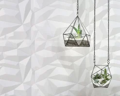 Innovera Decor Panneau mural PVC 3D Glacier blanc 61 x 61 cm