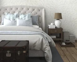 Innovera Decor Panneau mural PVC 3D Ledge blanc 61 x 61 cm