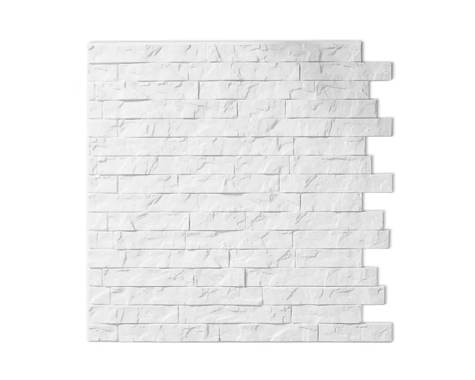 Innovera Decor Panneau mural PVC 3D Ledge blanc 61 x 61 cm
