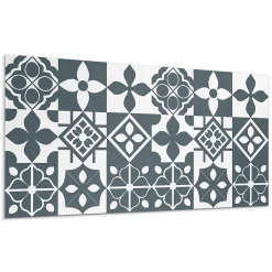 Panneau Mural PVC 120x60 cm Motif Floral Symétrique 1 pièce-Wallfluent Sale