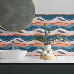 Panneau Mural PVC 120x60 cm Motif Géométrique En Losange 1 pièce-Wallfluent New