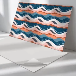 Panneau Mural PVC 120x60 cm Motif Géométrique En Losange 1 pièce-Wallfluent New