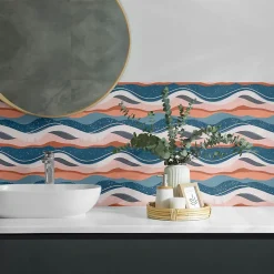 Wallfluent Panneau Mural PVC 100x50 cm Motif Géométrique En Losange 1 pièce