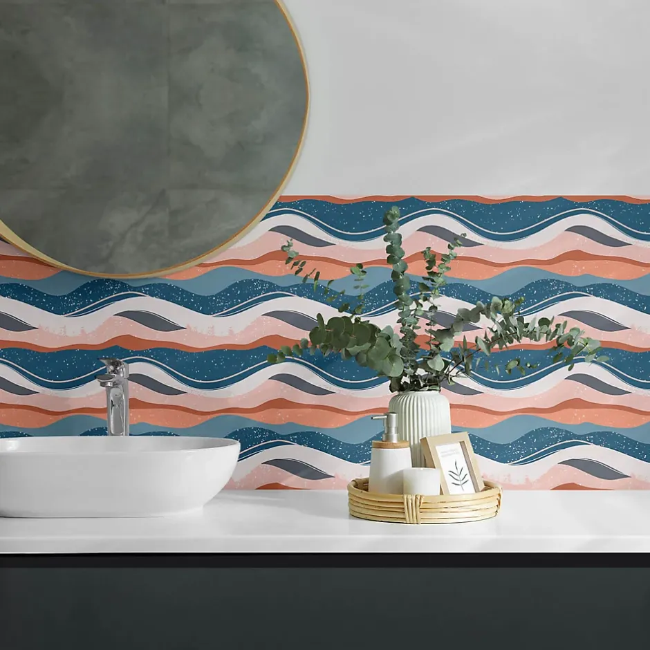 Wallfluent Panneau Mural PVC 100x50 cm Motif Géométrique En Losange 1 pièce