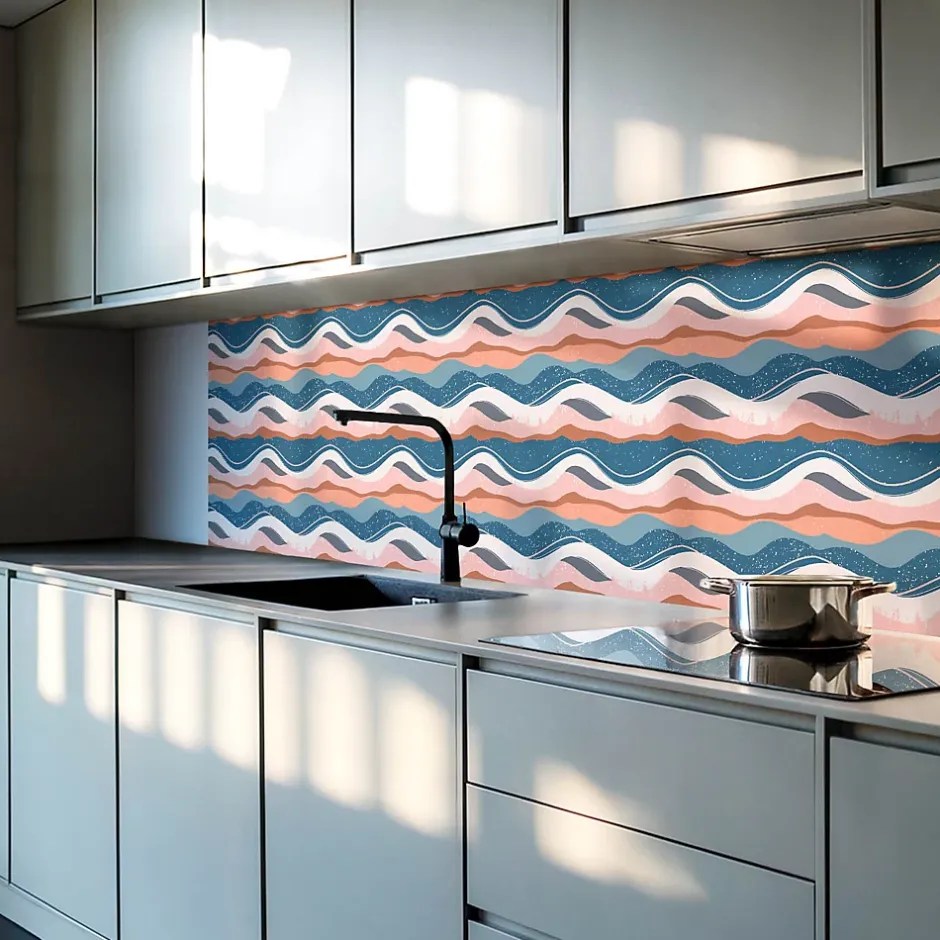 Wallfluent Panneau Mural PVC 100x50 cm Motif Géométrique En Losange 1 pièce