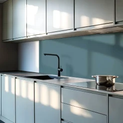 Wallfluent Panneau Mural PVC 50x50 cm Couleur Bleu Sarcelle Foncé 4 pièces