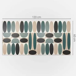 Panneau Mural PVC 120x60 cm Motif Floral Géométrique 1 pièce-Wallfluent Hot