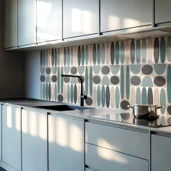 Panneau Mural PVC 120x60 cm Motif Floral Géométrique 1 pièce-Wallfluent Hot