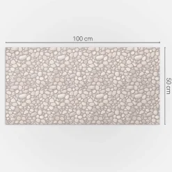 Panneau Mural TV 100x50 cm Texture De Mur En Pierre 1 pièce-Wallfluent New