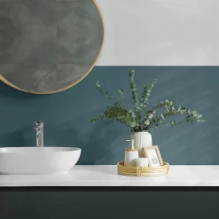 Wallfluent Panneau Mural TV 100x50 cm Motif Floral En Carreaux 1 pièce