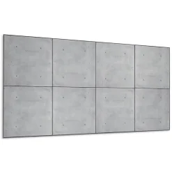 Panneau Mural TV 100x50 cm Texture Du Béton Brut 1 pièce-Wallfluent Hot