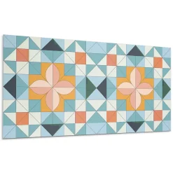 Panneau Mural TV 120x60 cm Géométrie Des Formes 1 pièce-Wallfluent Discount