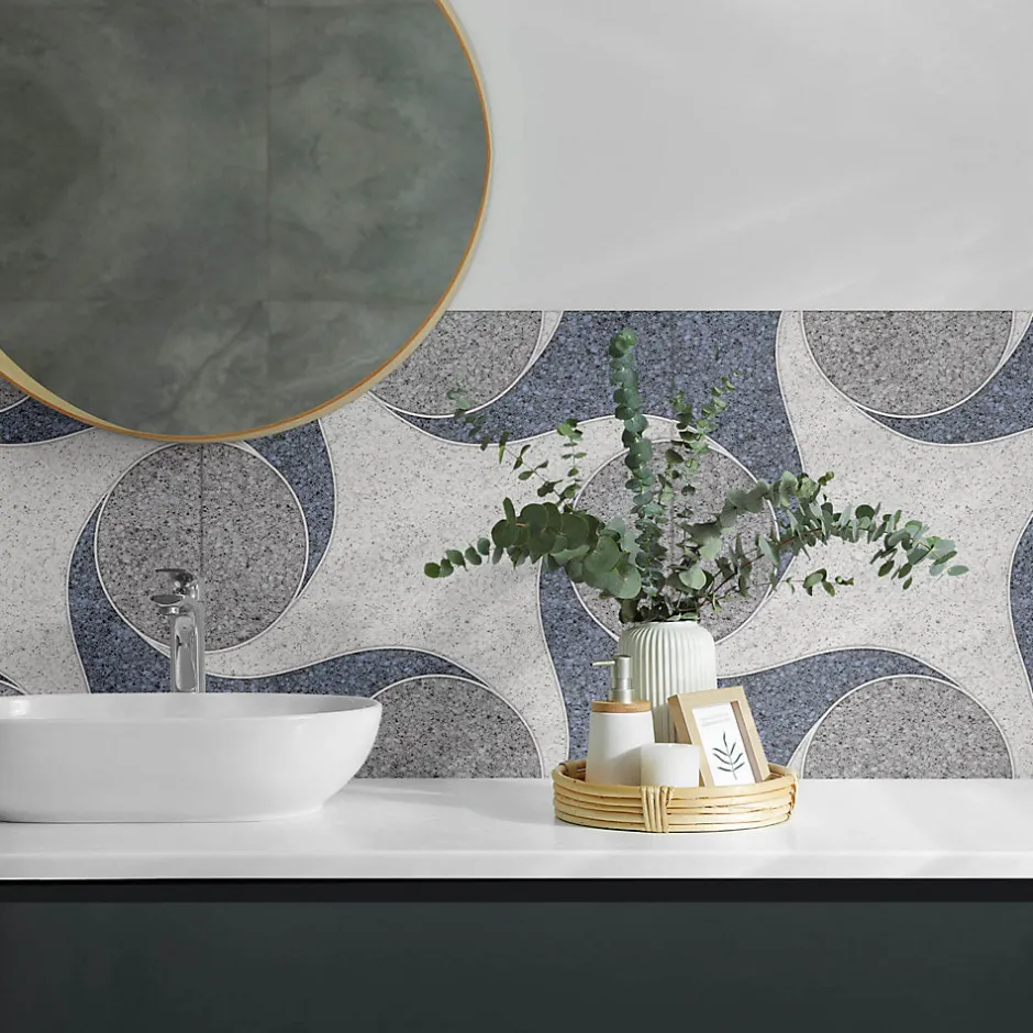 Wallfluent Panneau Mural TV 100x50 cm Motifs Élégants 1 pièce