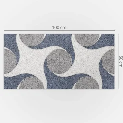 Wallfluent Panneau Mural TV 100x50 cm Motifs Élégants 1 pièce