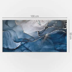 Panneau Mural TV 100x50 cm Motif Floral Avec Des Oiseaux 1 pièce-Wallfluent Best