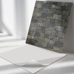 Wallfluent Panneau Mural TV 50x50 cm Texture De Mur En Pierre 4 pièces