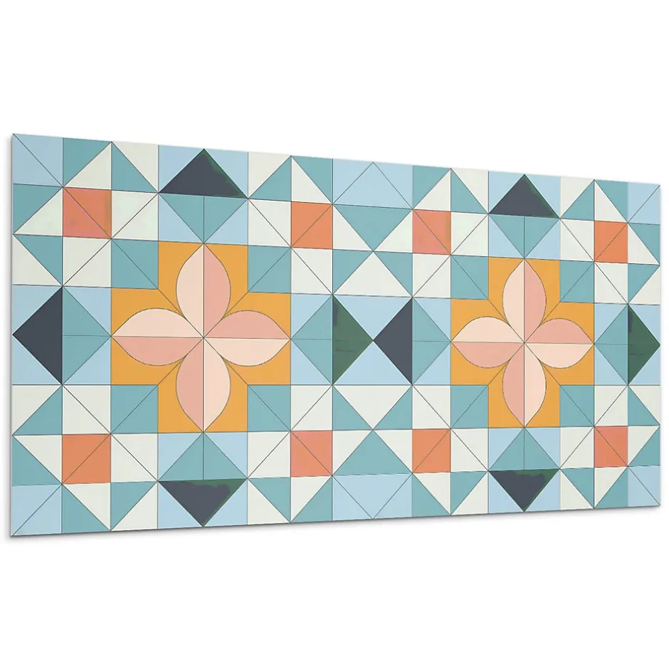 Panneau Mural TV 100x50 cm Géométrie Des Formes 1 pièce-Wallfluent Online