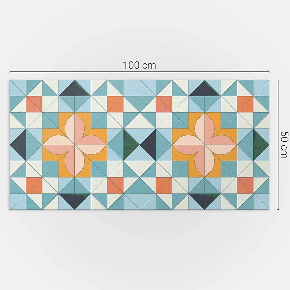 Panneau Mural TV 100x50 cm Géométrie Des Formes 1 pièce-Wallfluent Online