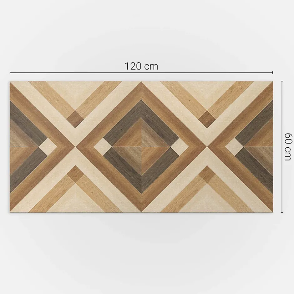 Wallfluent Panneau Mural TV 120x60 cm Motif De Panneau En Bois 1 pièce