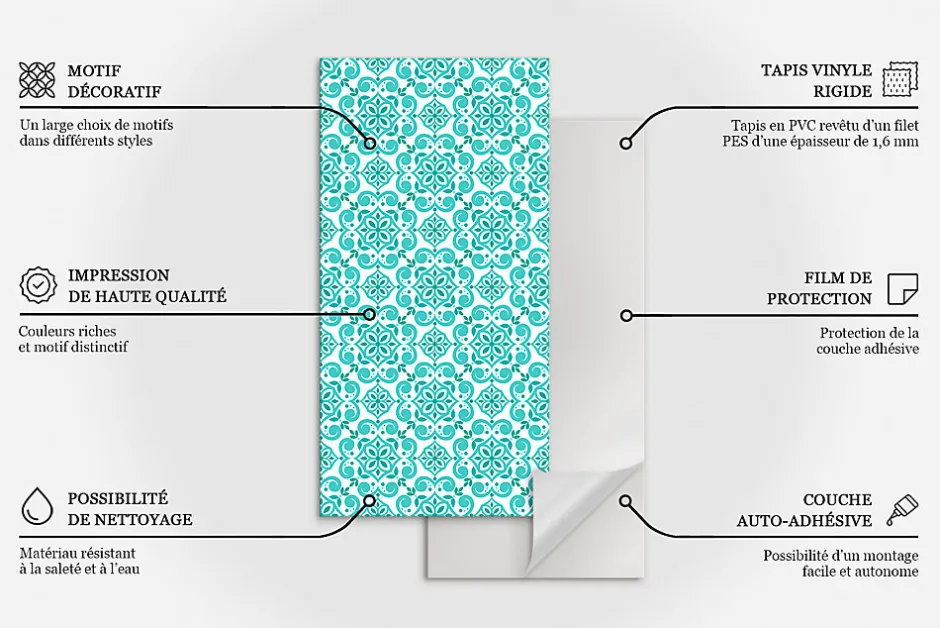 Wallfluent Panneau Mural TV 120x60 cm Motif De Panneau En Bois 1 pièce