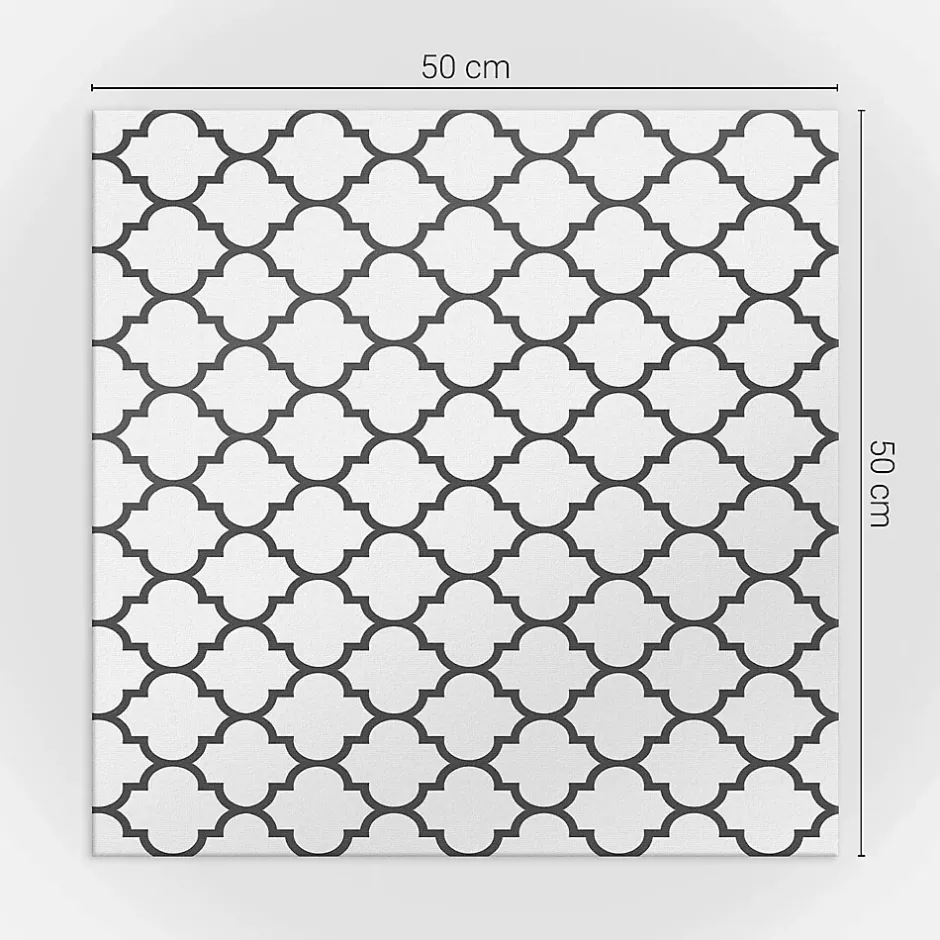 Wallfluent Panneau Mural TV 50x50 cm Motif À Formes Symétriques 4 pièces