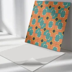 Panneau Mural TV 50x50 cm Motif Géométrique Abstrait 4 pièces-Wallfluent