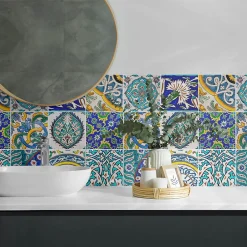 Panneau Mural 100x50 cm Mosaïque De Pierre Veinée 1 pièce-Wallfluent Clearance