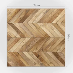 Panneau Mural 50x50 cm Motif En Chevrons Pour Le Bois 4 pièces-Wallfluent Online