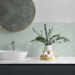 Wallfluent Panneau Mural 50x50 cm Géométrie Des Lignes Et Des Croix 4 pièces