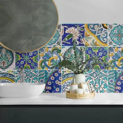 Wallfluent Panneau Mural 120x60 cm Mosaïque De Pierre Veinée 1 pièce