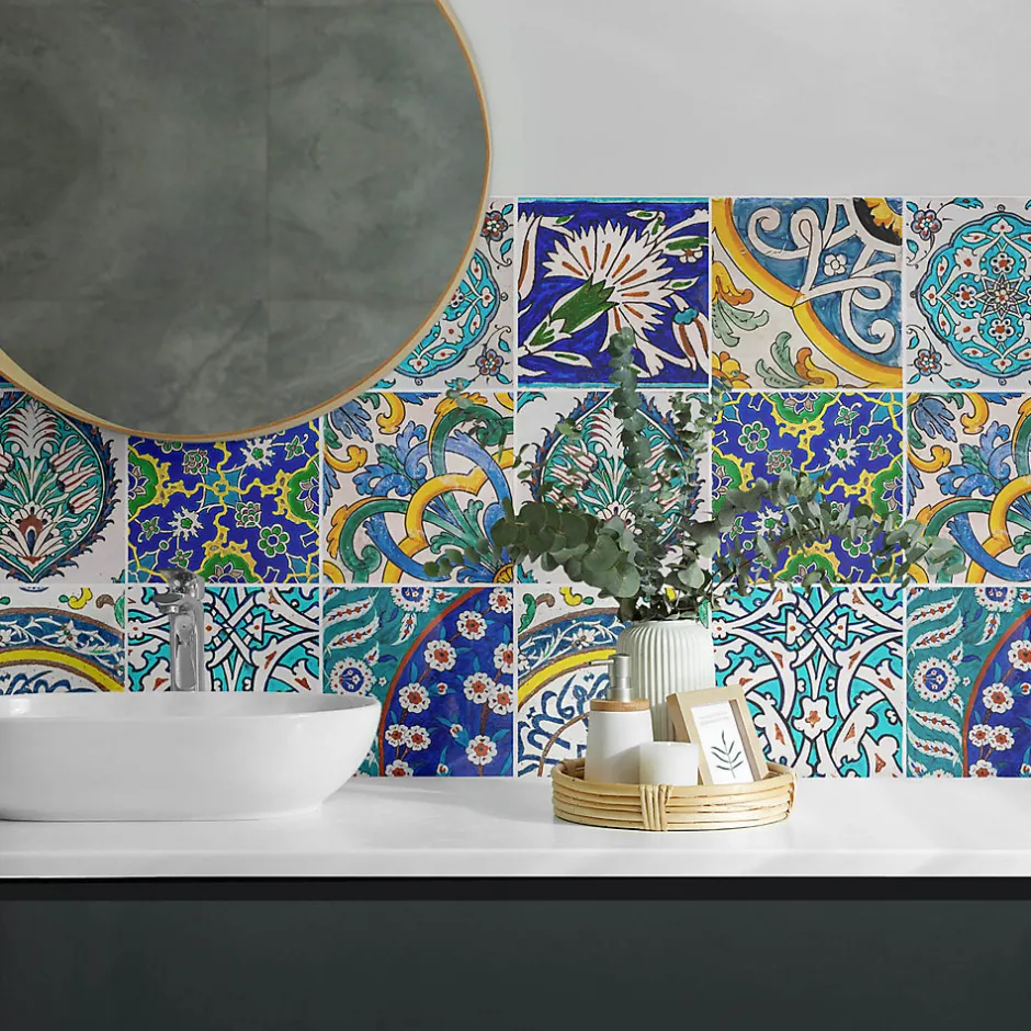 Wallfluent Panneau Mural 120x60 cm Mosaïque De Pierre Veinée 1 pièce