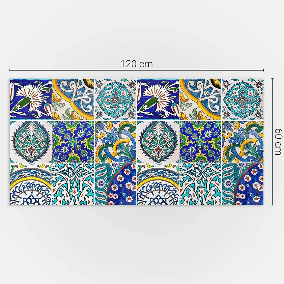 Wallfluent Panneau Mural 120x60 cm Mosaïque De Pierre Veinée 1 pièce