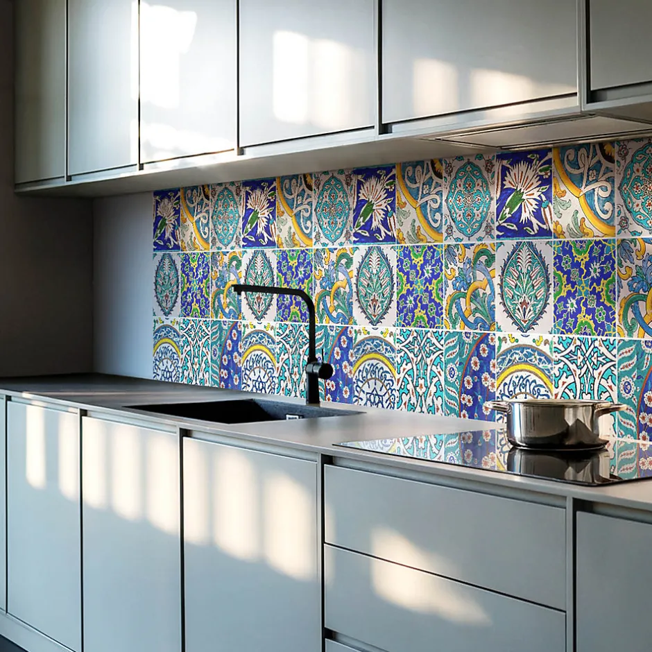 Wallfluent Panneau Mural 120x60 cm Mosaïque De Pierre Veinée 1 pièce