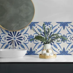 Wallfluent Panneau Mural 50x50 cm Motif Floral En Arrière-Plan 4 pièces