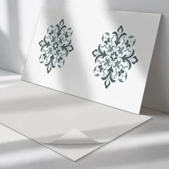 Wallfluent Panneau Mural 100x50 cm Motif Floral Orné 1 pièce